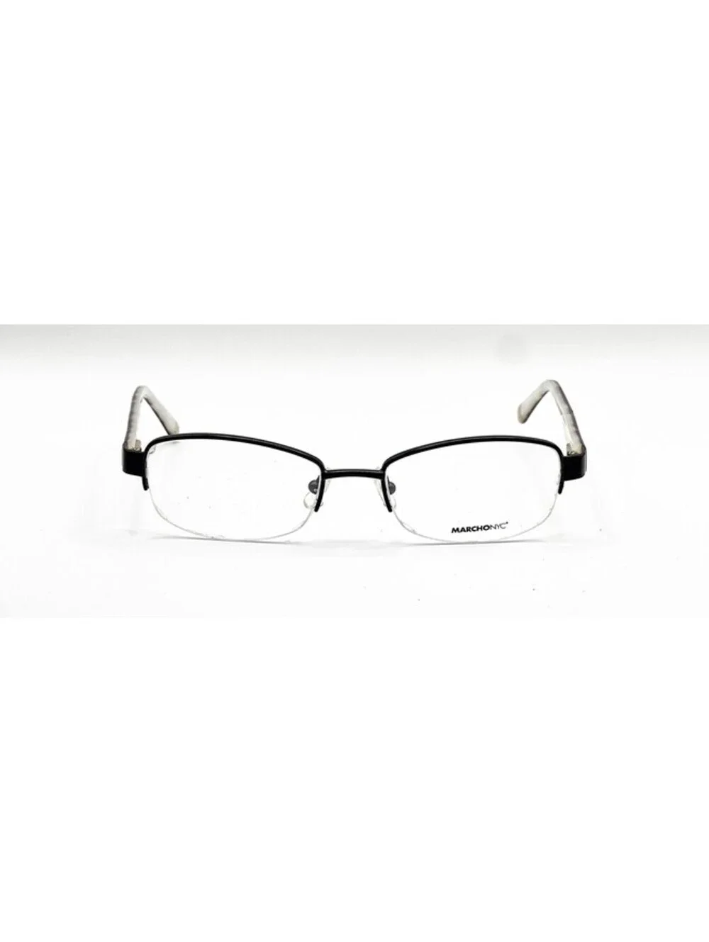Marchon Nyc Tammany 001 Black White Authentic Eyeglasses 51-18-135